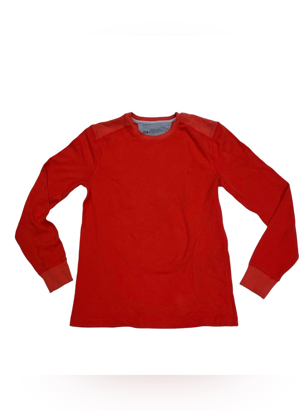 Banana Republic Mens Medium Red Waffle Knit Thermal Long Sleeve Shirt Crewneck T